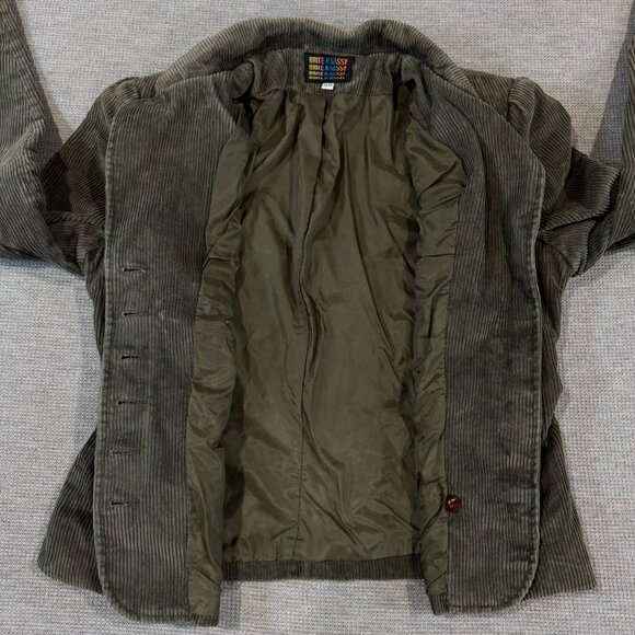 Vintage Brite N Sassy Blazer Jacket Womens 13/14 Olive Green Gray Corduroy Lined - Picture 4 of 16